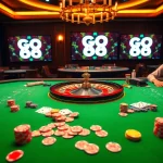 Experience thrilling gameplay at the GO 88 casino table with vibrant cards and chips.