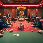 Cổng game Hit club showcases an exciting casino atmosphere with poker tables, slot machines, and enthusiastic players.