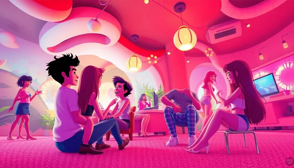 Engaging characters in a vibrant sex game scene showcasing interactive fun and adventure.