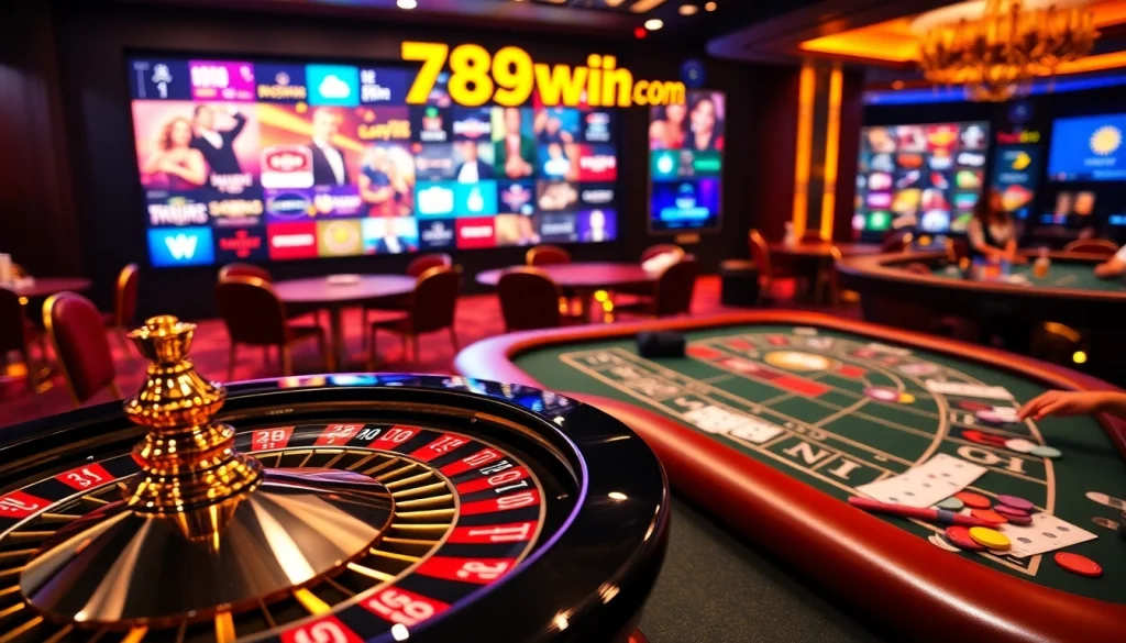 Engaged players at 789win com enjoying thrilling casino games, showcasing excitement and strategy.