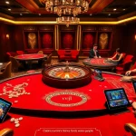 Engage in exciting casino games at vvjl, showcasing stunning roulette and blackjack tables.
