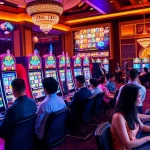 Engaged players enjoying PG Slots 6FF in an exciting casino atmosphere with dazzling slot machines.