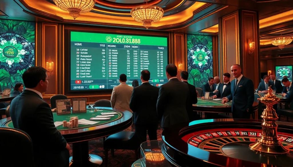 Experience the excitement of kèo bóng đá 88 with dynamic betting visuals in a luxury casino setting.