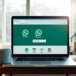 在现代工作区中，快连官网突出显示的 WhatsApp 网页版通信功能。