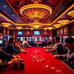 Engaging players at a luxurious table while betting on https://bj388.boats/ with vibrant casino elements.