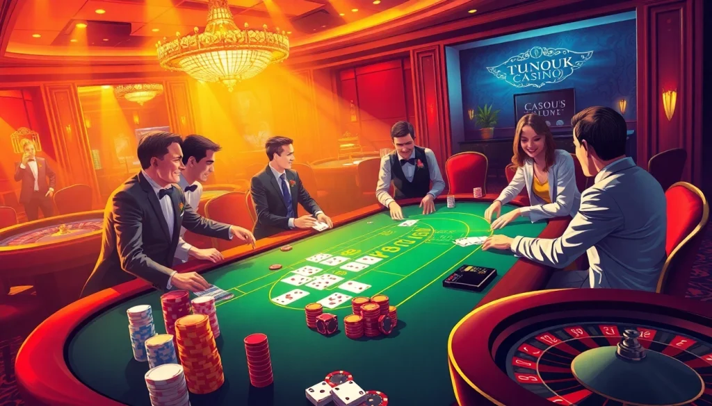 Experience dynamic gambling at a luxurious casino featuring 22jl org poker chips and a roulette wheel.