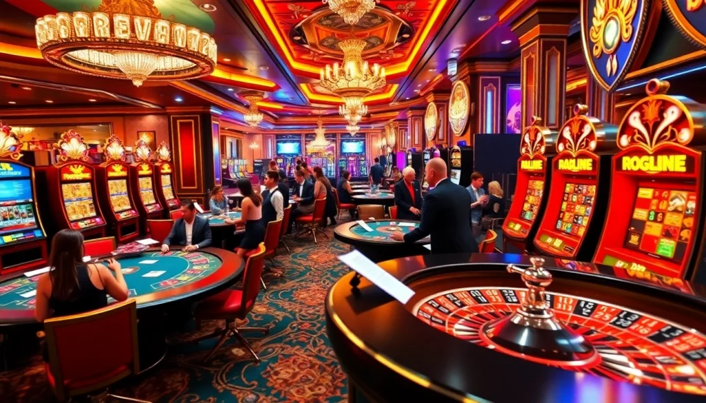 Experience thrilling gameplay at BK8 casino, including interactive tables and vibrant slot machines.