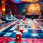 הנאה ממשחק רמיקוב אונליין מרגש עם אריחים צבעוניים ואלמנטים קזינו תוססים.