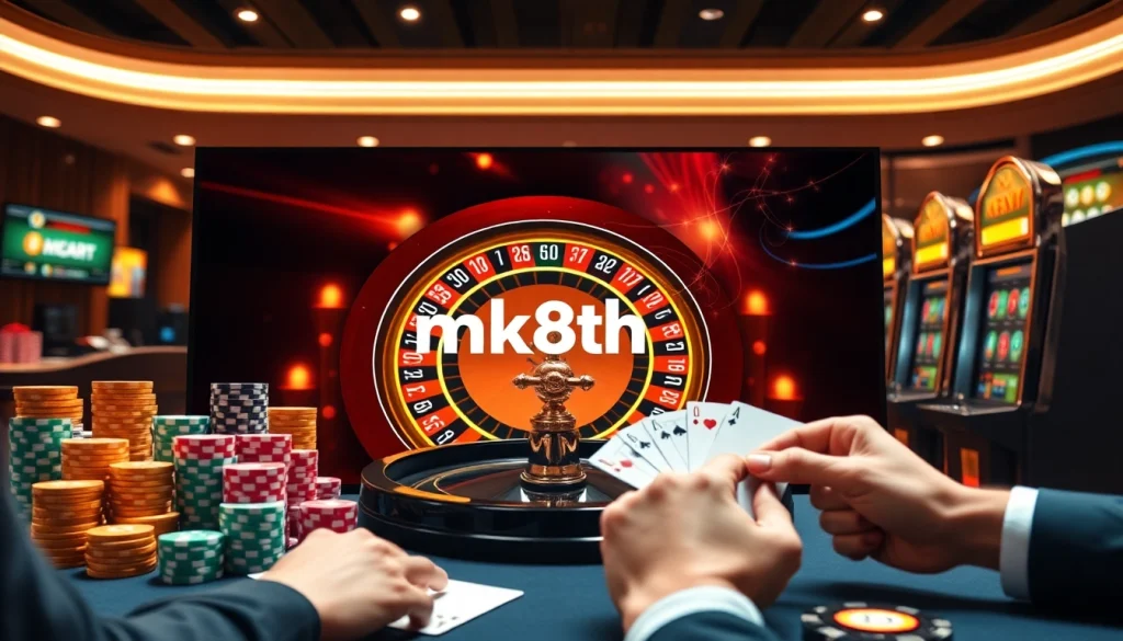 Engaging gambling scene featuring roulette and poker elements at https://mk8th.net/ for luxuriously thrilling gaming.