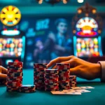 Engaging poker players at 5z7772 com with colorful chips and premium cards.