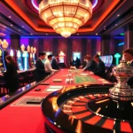 Experience thrilling moments at phwin's luxurious casino gaming table with eager players.