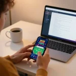 Engaged player at NK88 online casino app, enjoying a live poker game.