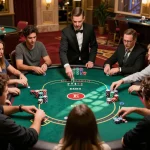 Experience the thrill of poker at HM88, featuring engaged players and vibrant casino atmosphere.