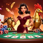 Experience the thrill of đăng nhập CM88 at a vibrant casino scene with glamorous elements.