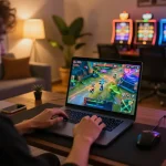 Engaging gameplay on 88i com with a player immersed in a vibrant online casino experience