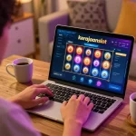 Engaging in kerajaanslot online gaming at home with cozy ambiance and strategy notes.
