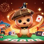 Rasakan permainan mendebarkan di V78 dengan chip poker berwarna-warni dan karakter dinamis dalam aksi.