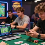 Engaging online gambling scene at https://open88c.com/ showcasing players actively participating in sports betting and vibrant gaming activities.