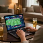 Engaging in sports betting on laptop at home showcases tg88 gaming experience.