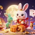 Experience thrilling gameplay with u888, showcasing casino elements and a vibrant lunar scene.