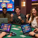 Players enjoying gameplay at casinos that accept credit cards with vibrant atmosphere and engaging promotions.