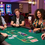 https://euf.co.uk showcases lively UK players enjoying poker at a vibrant credit card casino.