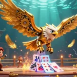 Engage with heylinkfreecredit's vibrant casino adventure featuring golden eagle amidst dynamic gaming elements.