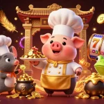Menangkan slot online dengan meriah di dalam ilustrasi kasino 3D penuh warna ini.