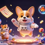 Engage in thrilling gameplay with spaceman88 as a corgi astronaut navigates a vibrant space casino.