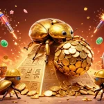 Experience the thrill of z8game as a golden dung beetle rolls coins towards casino glory.