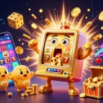 Experience exciting wins with slot deposit 5k in this vibrant casino illustration of jackpot celebration
